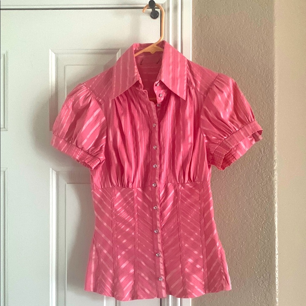 Pink Striped Women's Top